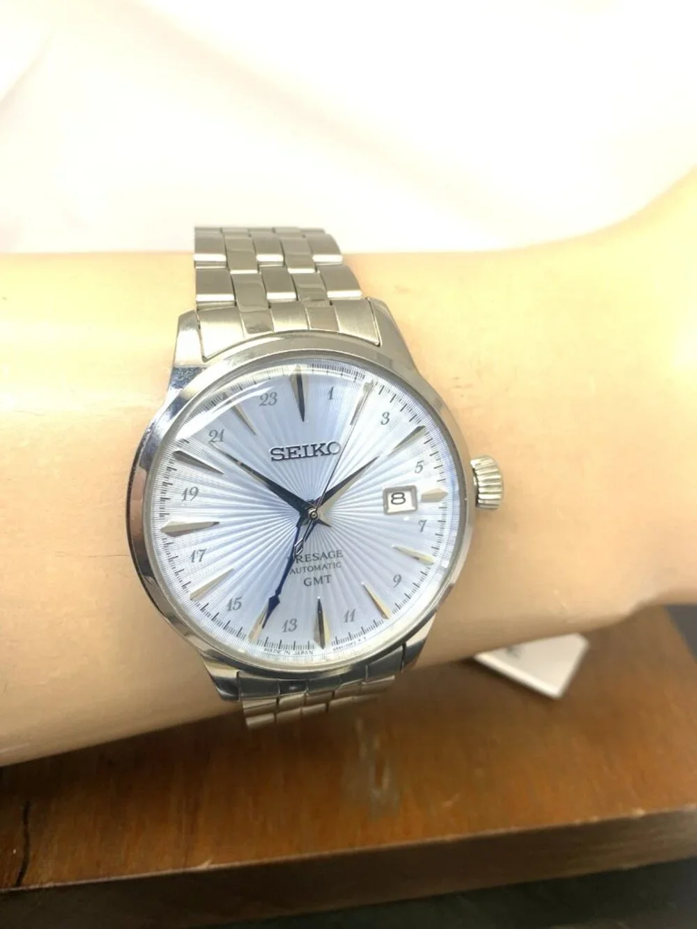 Seiko Men's Watch SSK037 Presage Cocktail Automatic GMT Stainless Steel 40.5mm - Picture 11 of 14